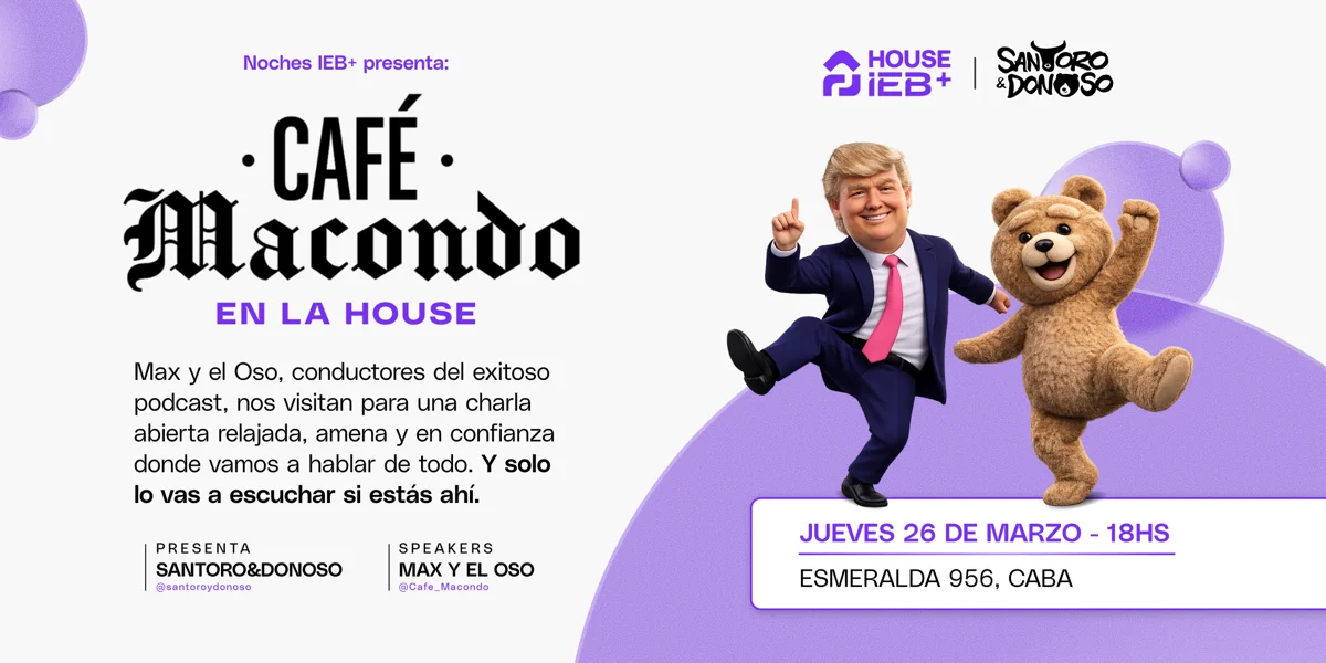 Afiche original de Noches IEB+: Café Macondo en la House