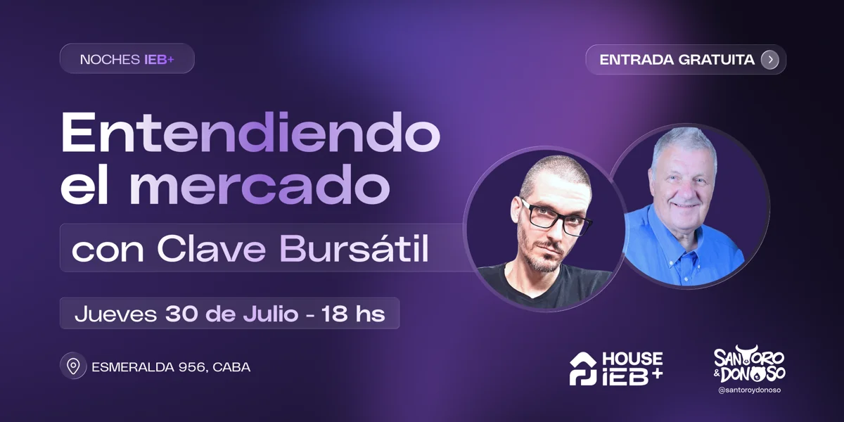 Afiche original de Noches IEB+: Entiendiendo el mercado con Clave Bursátil